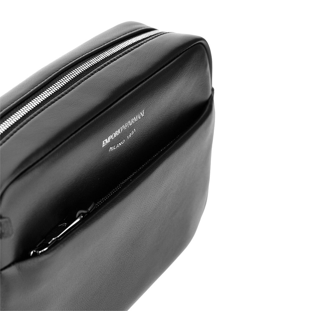 EMPORIO ARMANI Leather camera bag with logo