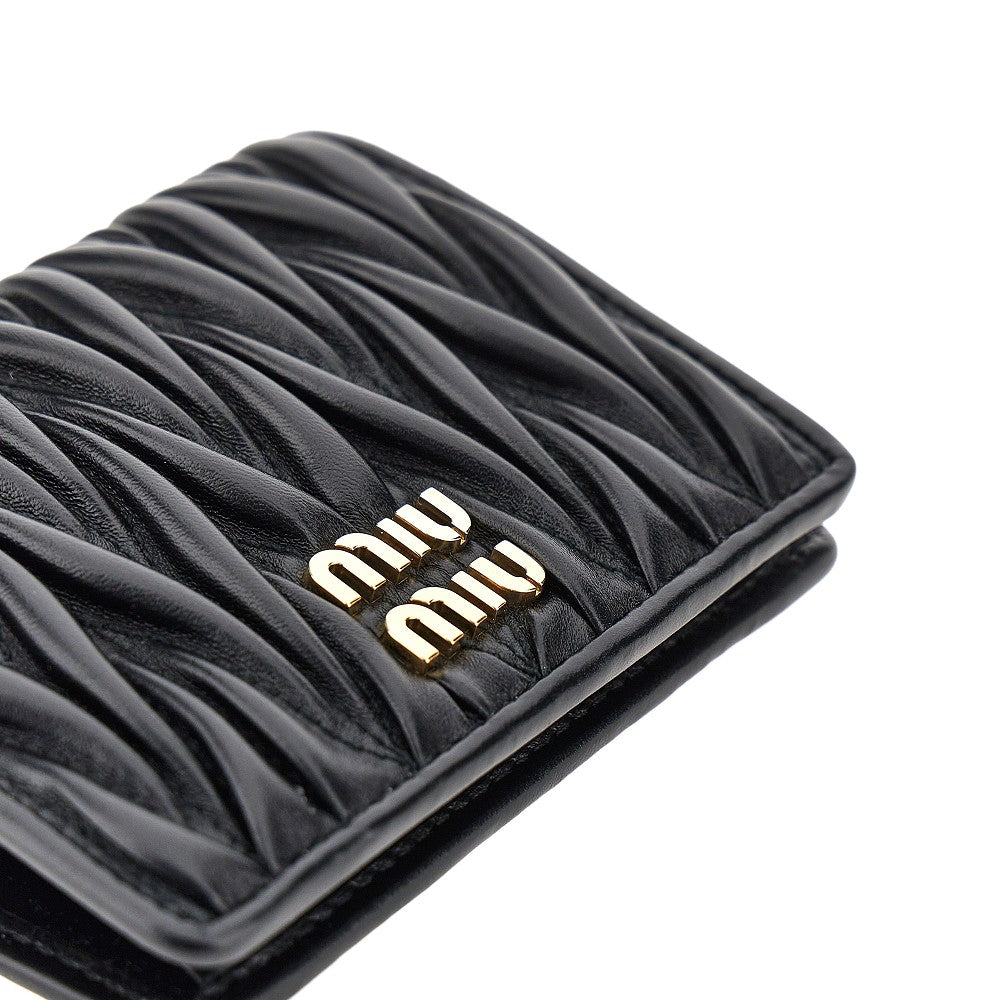 MIU MIU Matelassé nappa leather bi-fold wallet
