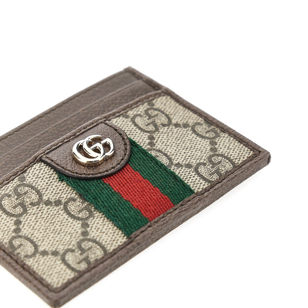GUCCI Leather and GG Supreme 'Ophidia' cardholder