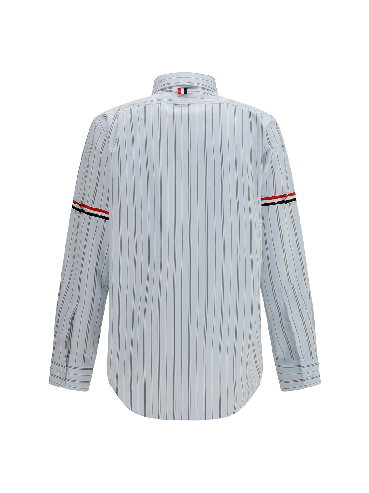 Thom Browne Fine-striped grosgrain poplin Shirt - Med Grey
