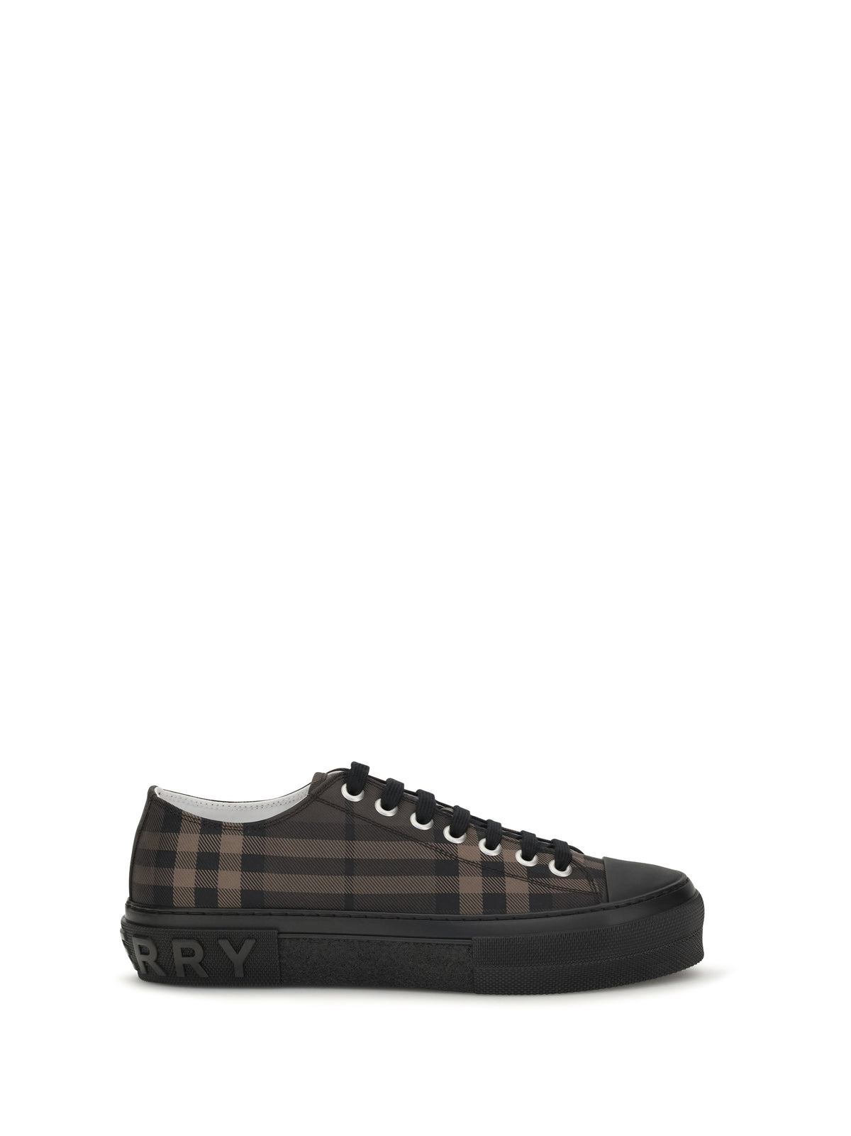 Burberry Jack Check nylon-blend Sneakers - Dark Brown Ip Chk