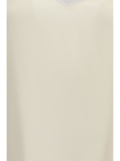 Fabiana Filippi Filo diamante spaghetti strap Top - Burro