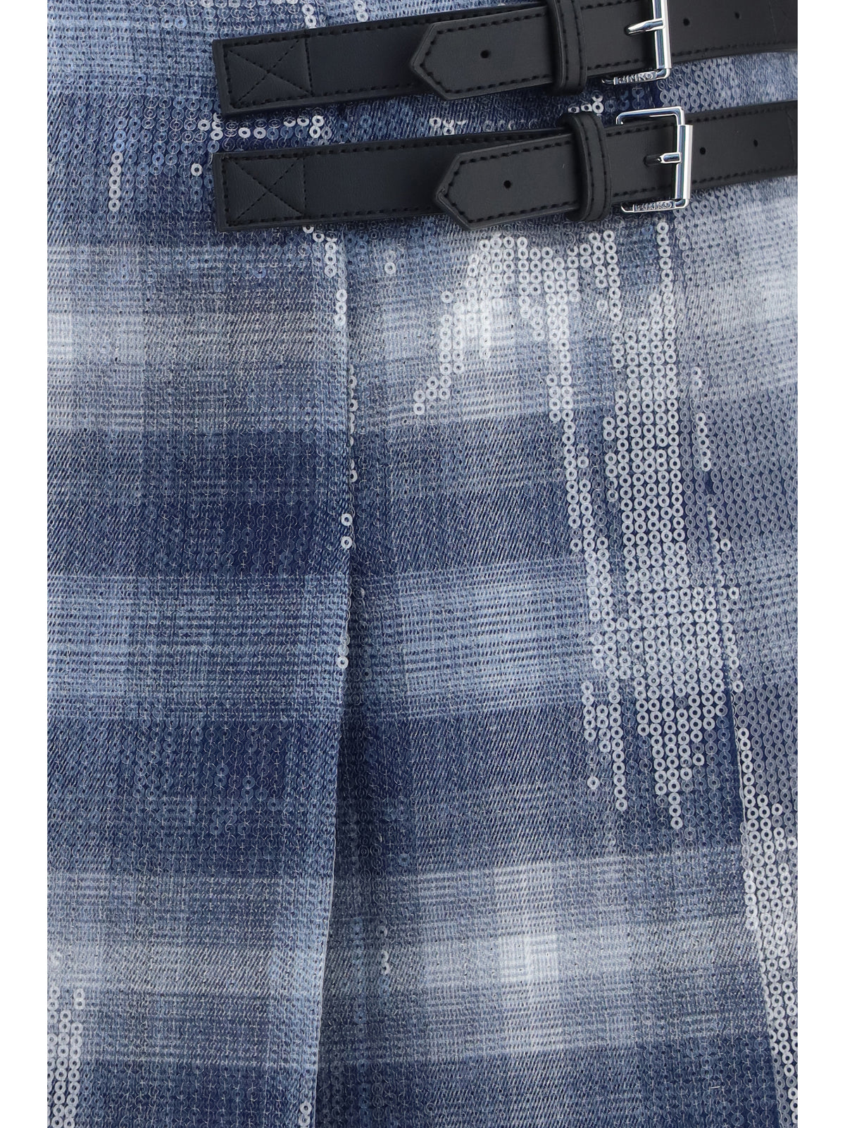 Pinko Gongora sequin mini Skirt - Mult.Blu/Light Blue
