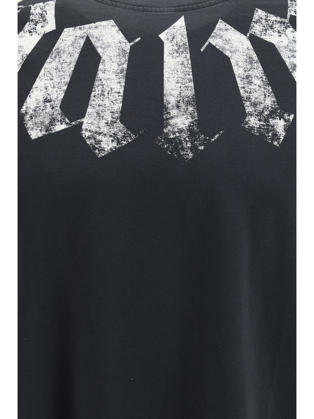 Palm Angels Big Neck Logo T-shirt - Black-Off White