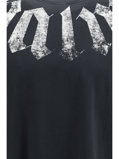 Palm Angels Big Neck Logo T-shirt - Black-Off White