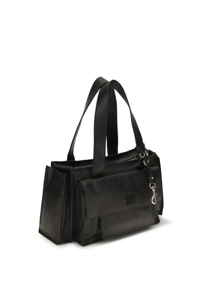 Miu Miu Utilitaire leather Shoulder Bag - Black