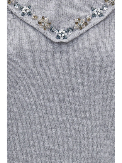 Prada Sweater with integrated scarf - Grey