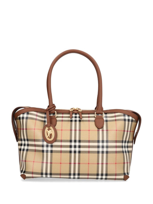 Burberry Small Tote "Check" - Beige