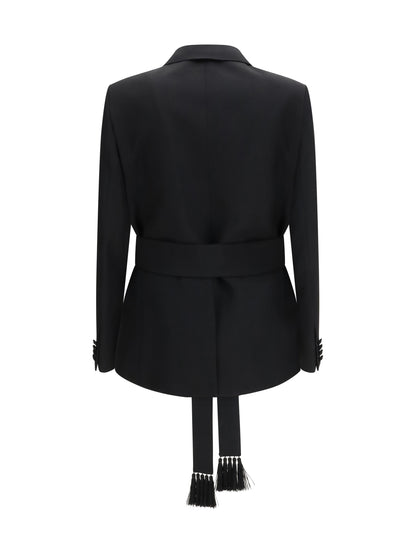 VALENTINO Double-breasted virgin wool Blazer with belt