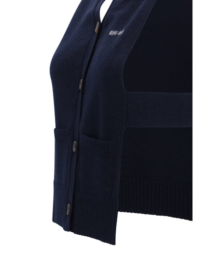 Miu Miu Cashmere cardigan Vest - Bleu