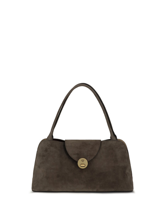 Versace Medium Vivian Shoulder Bag - Taupe Gold