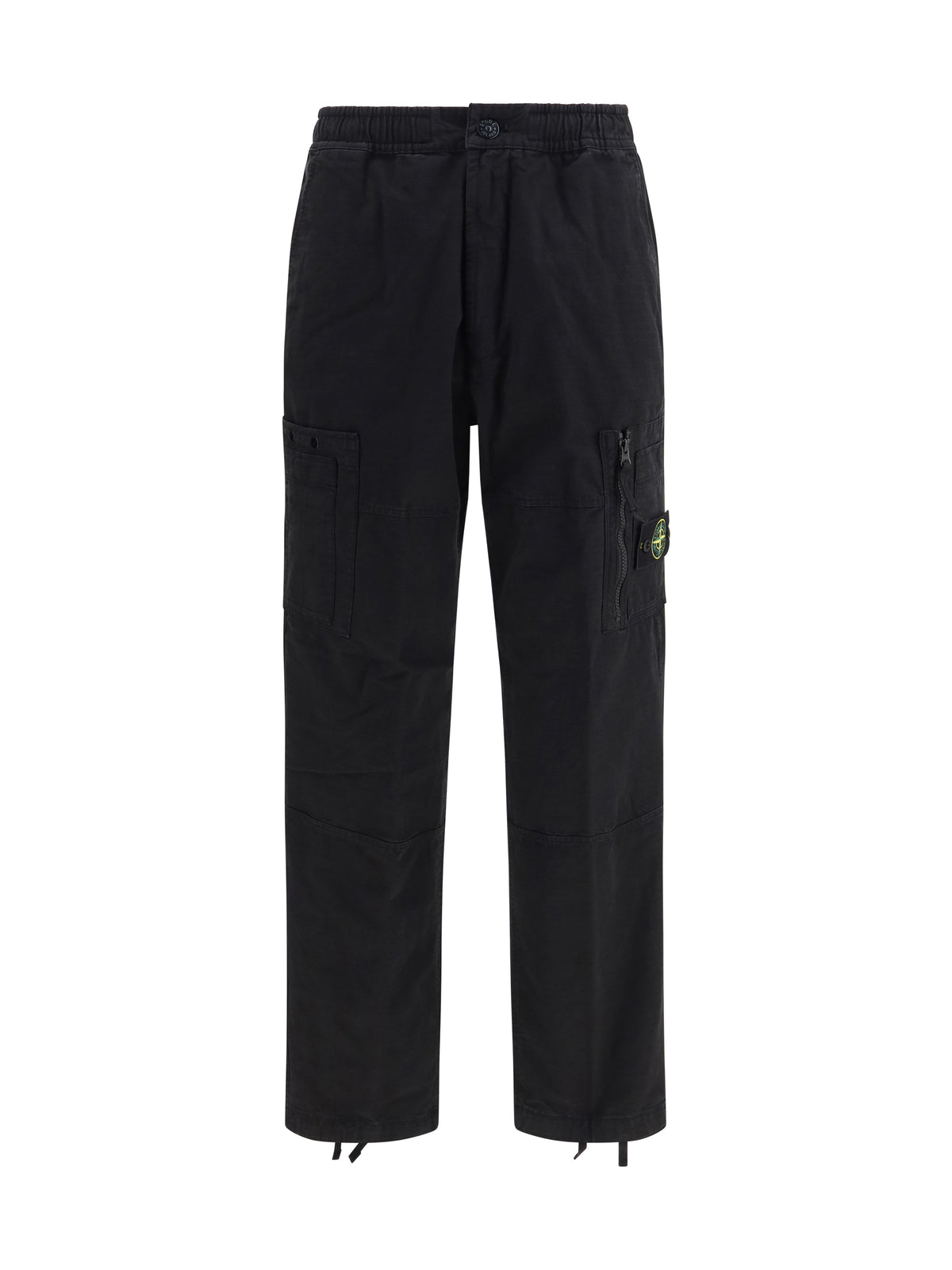Stone Island Cotton Cargo Pants - Black