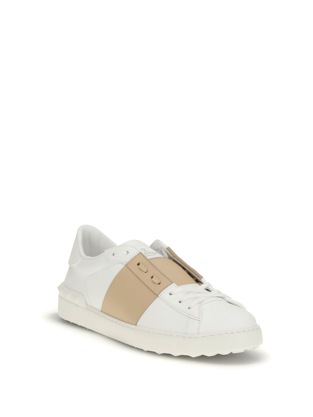 Valentino Garavani Open Sneakers - White/Sahara Beige/White