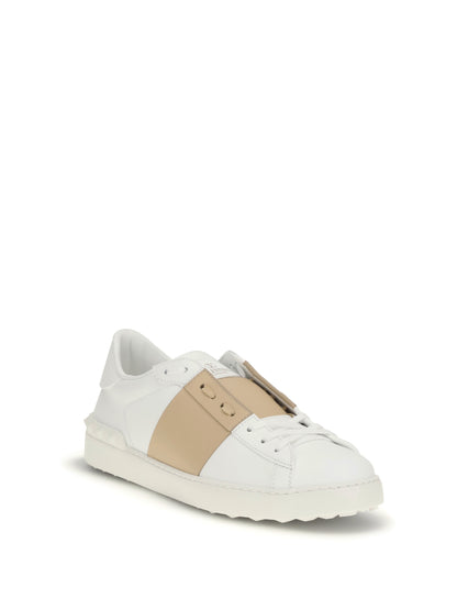 Valentino Garavani Open Sneakers - White/Sahara Beige/White