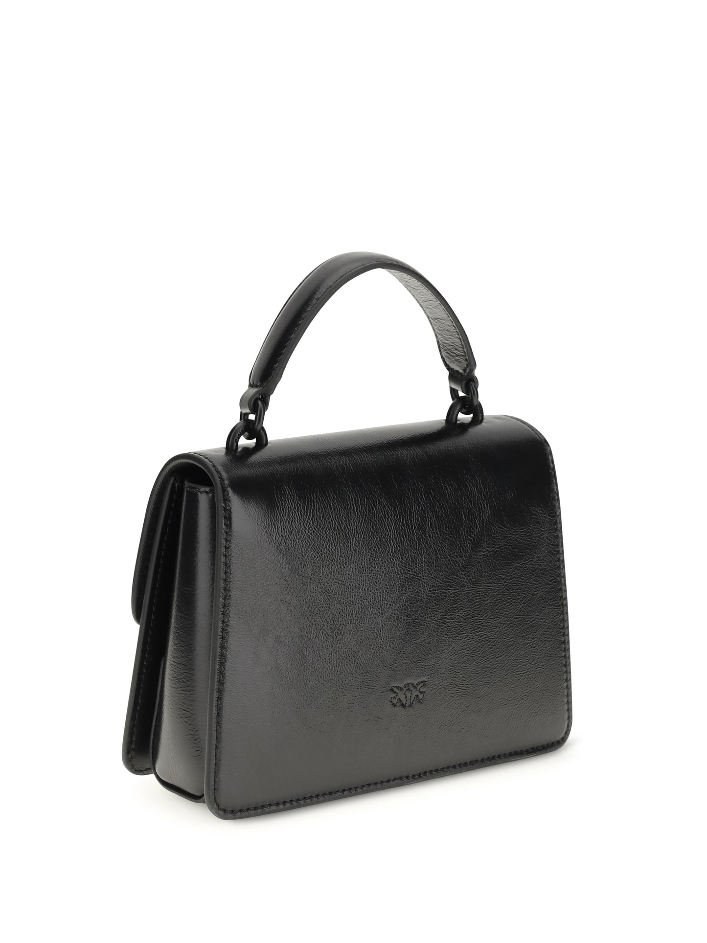 PINKO Shiny leather Love One Top mini Handbag