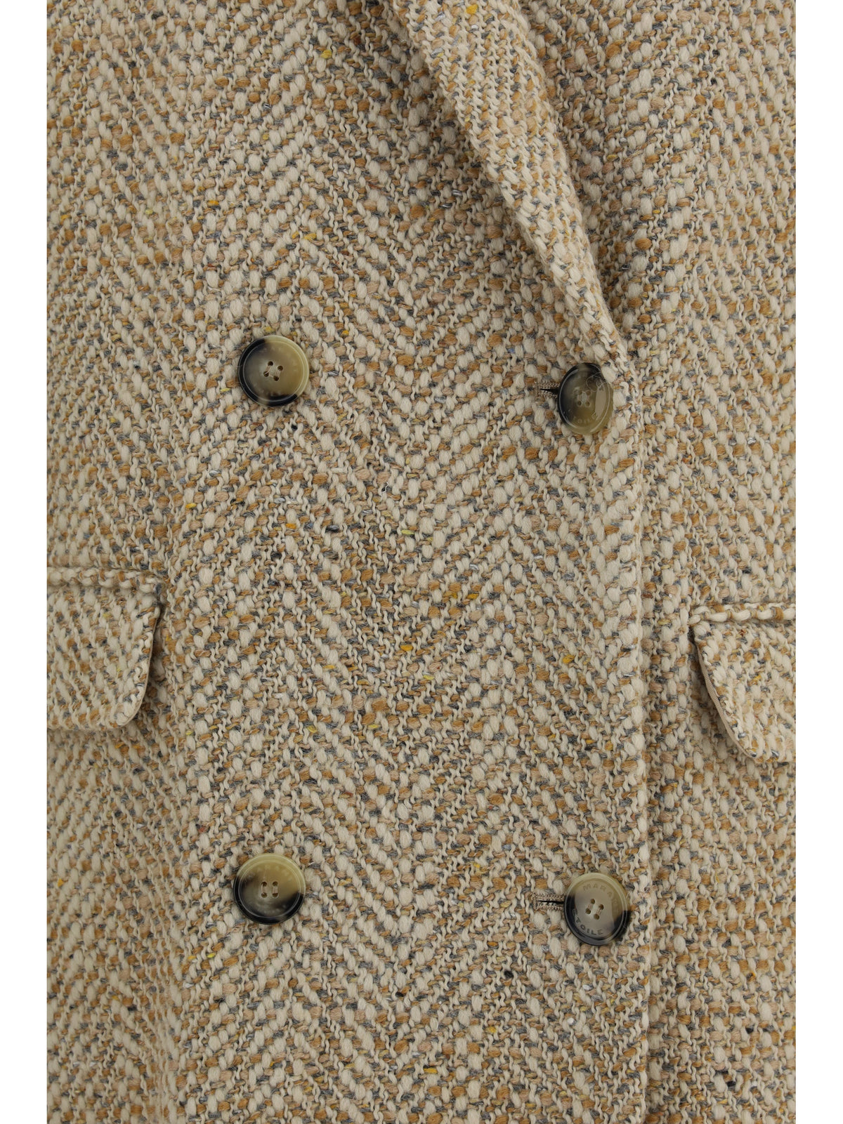 Marant Étoile Pilda Herringbone wool-blend Coat - Beige