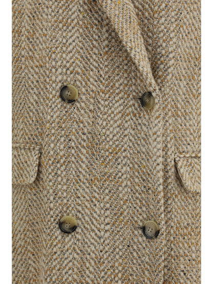 Marant Étoile Pilda Herringbone wool-blend Coat - Beige