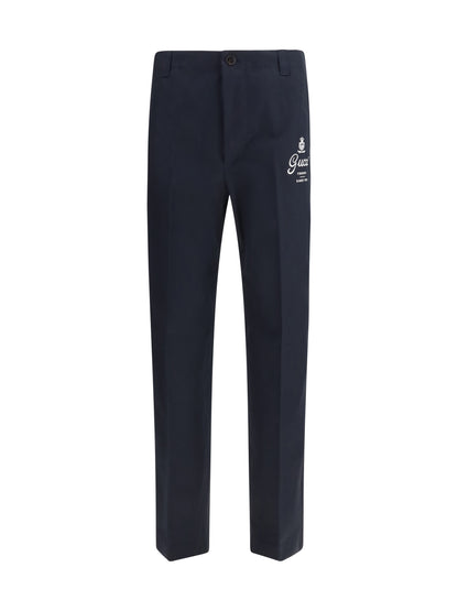 Gucci Compact cotton twill Pants - Ink