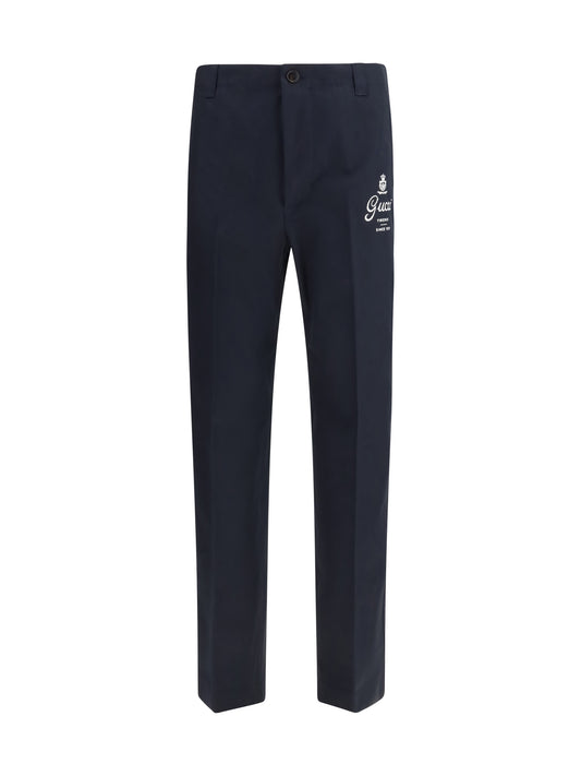 Gucci Compact cotton twill Pants - Ink