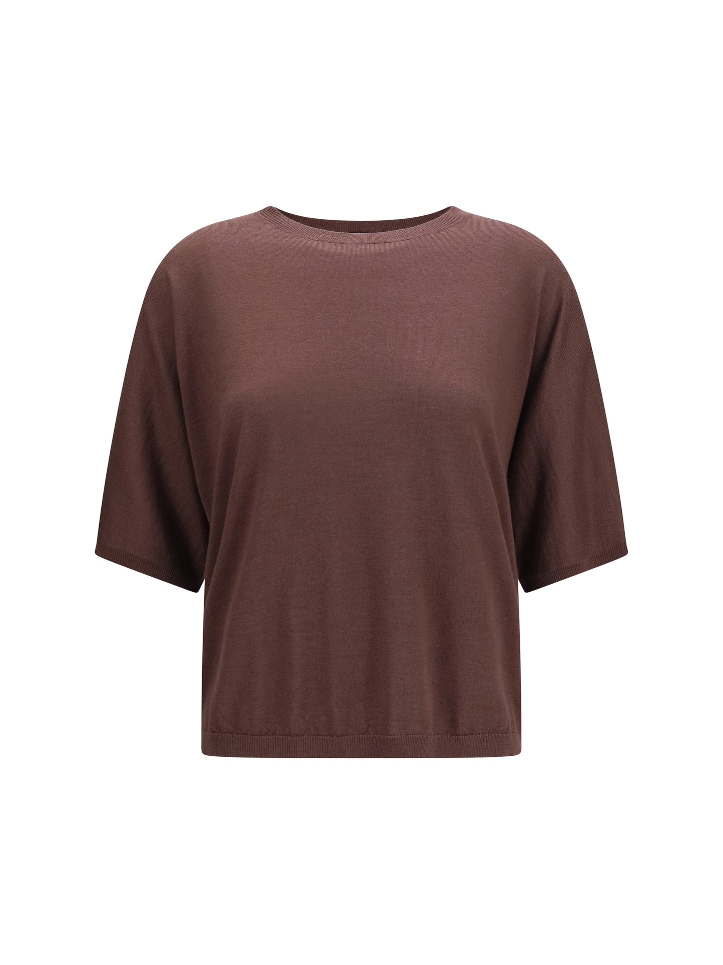 BRUNELLO CUCINELLI Short-sleeve cashmere and silk Sweater