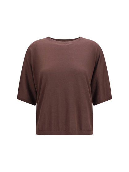 BRUNELLO CUCINELLI Short-sleeve cashmere and silk Sweater