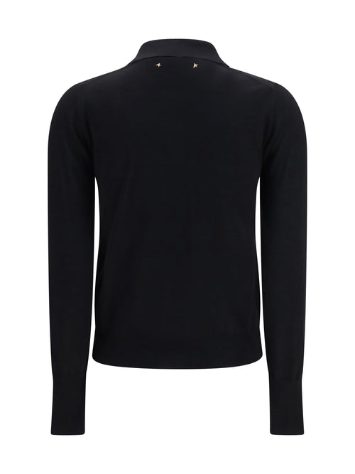 Golden Goose Long sleeve merino wool Polo - Black