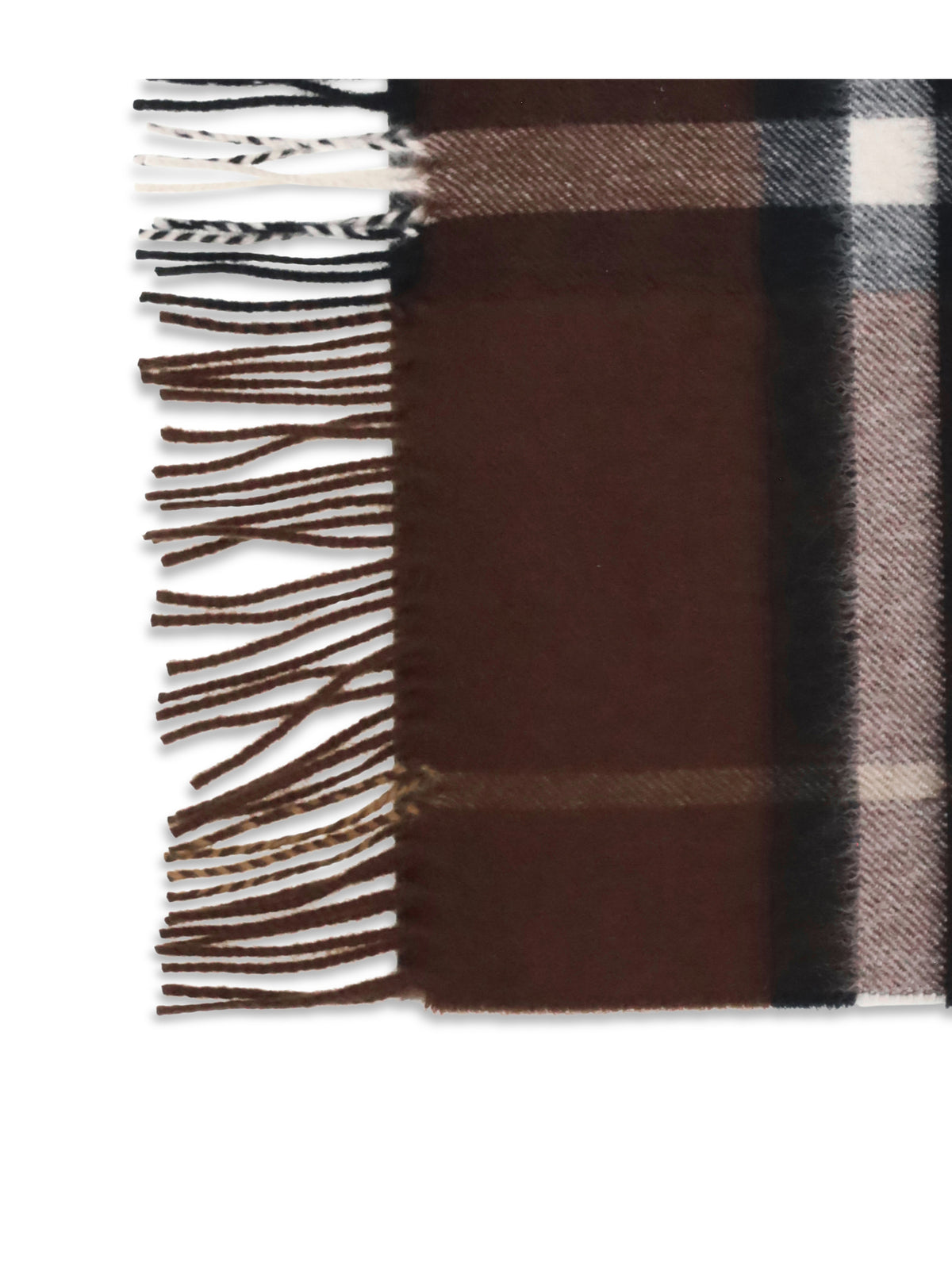 Burberry Cashmere Archive Check Scarf - Treacle Brown