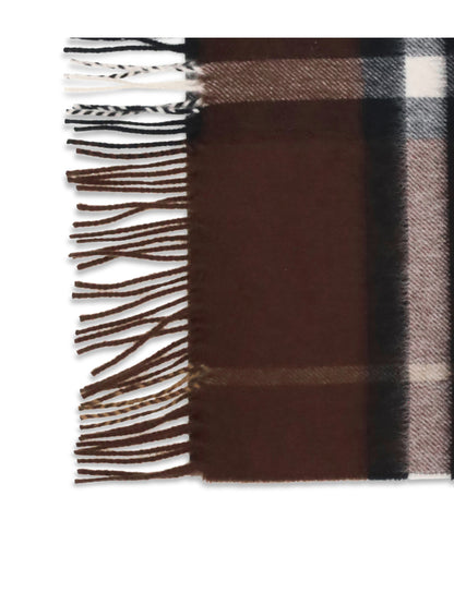 Burberry Cashmere Archive Check Scarf - Treacle Brown