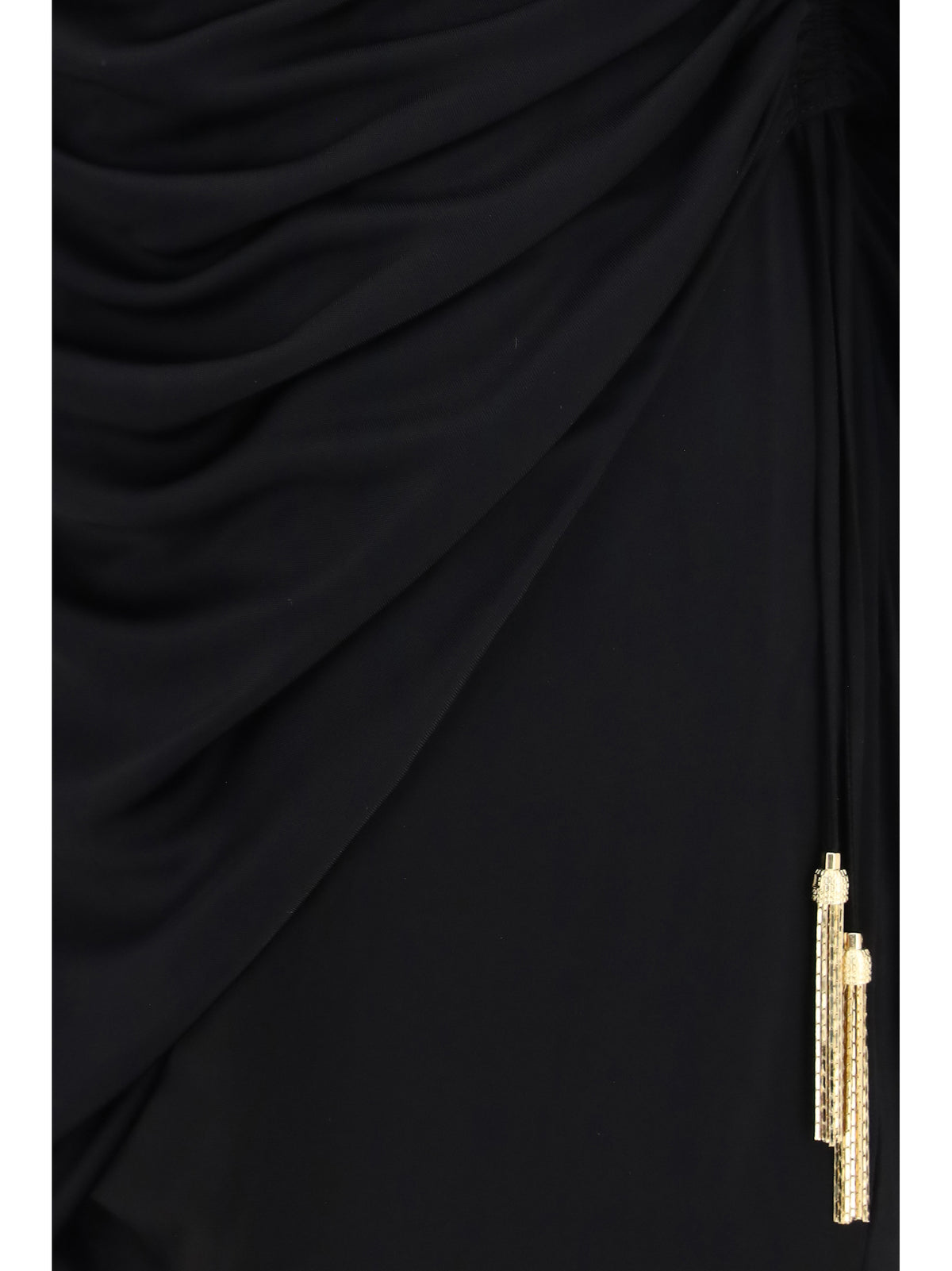 Balmain Draped jersey mini Dress - Noir