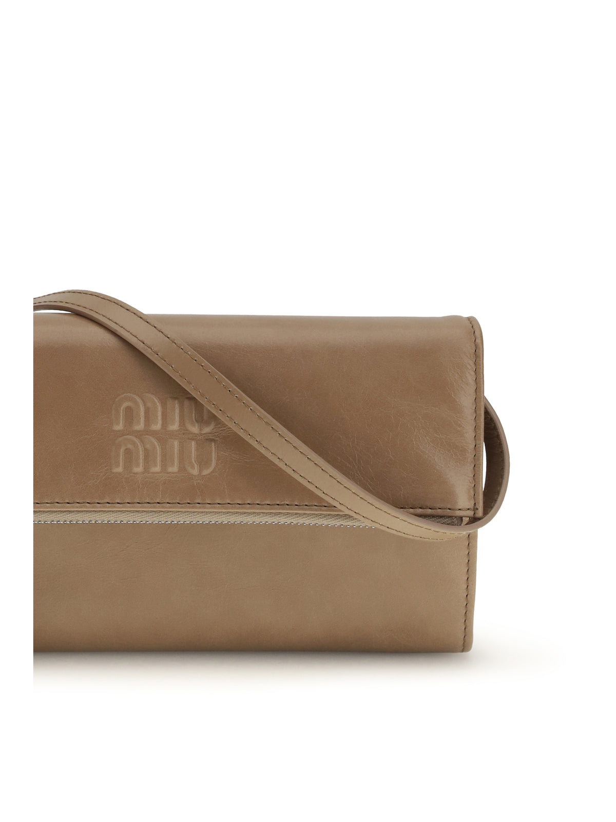 Miu Miu Leather Pouch - Cammeo