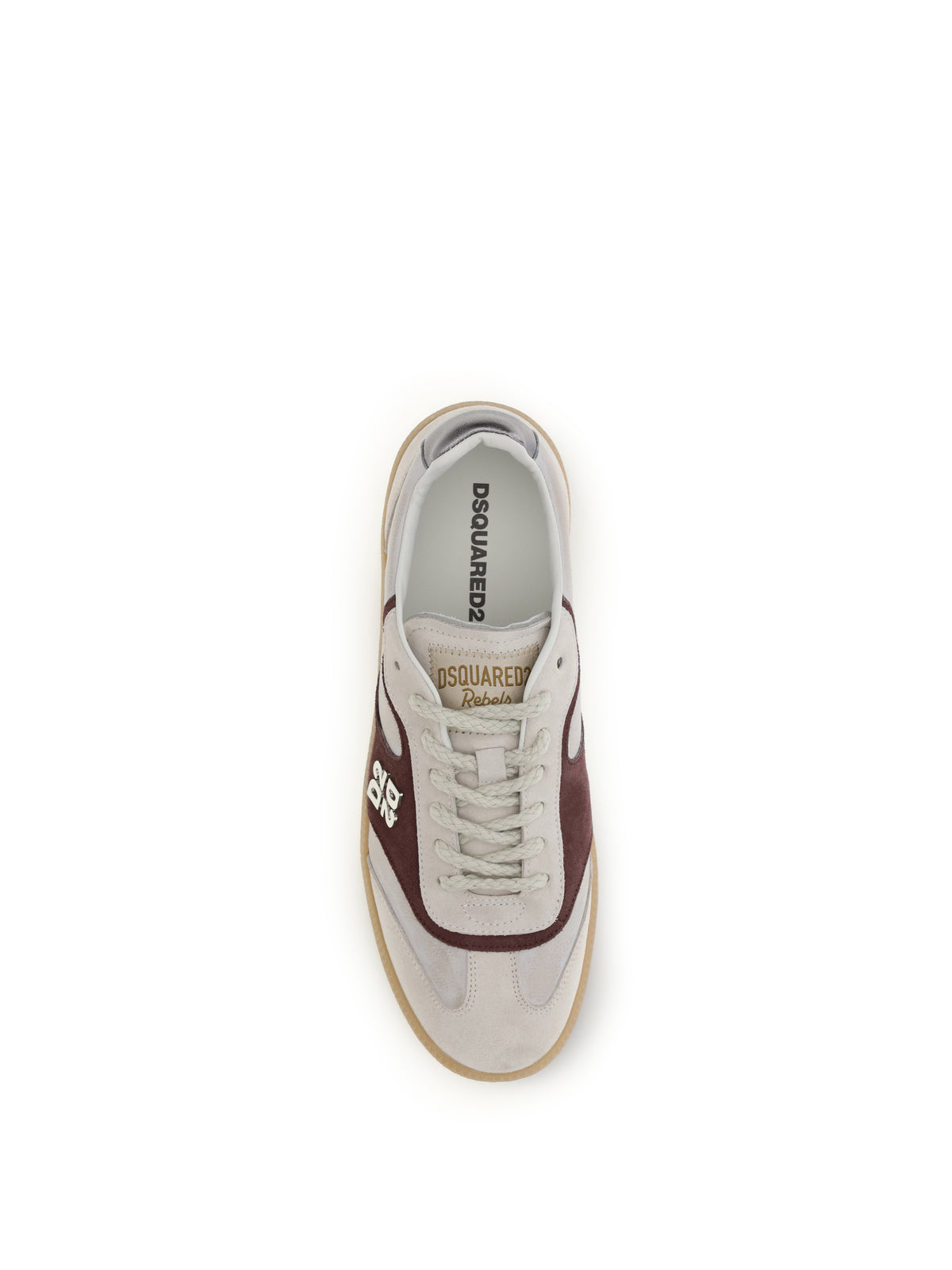 Dsquared2 Leather Sneakers - Bianco+Rosso