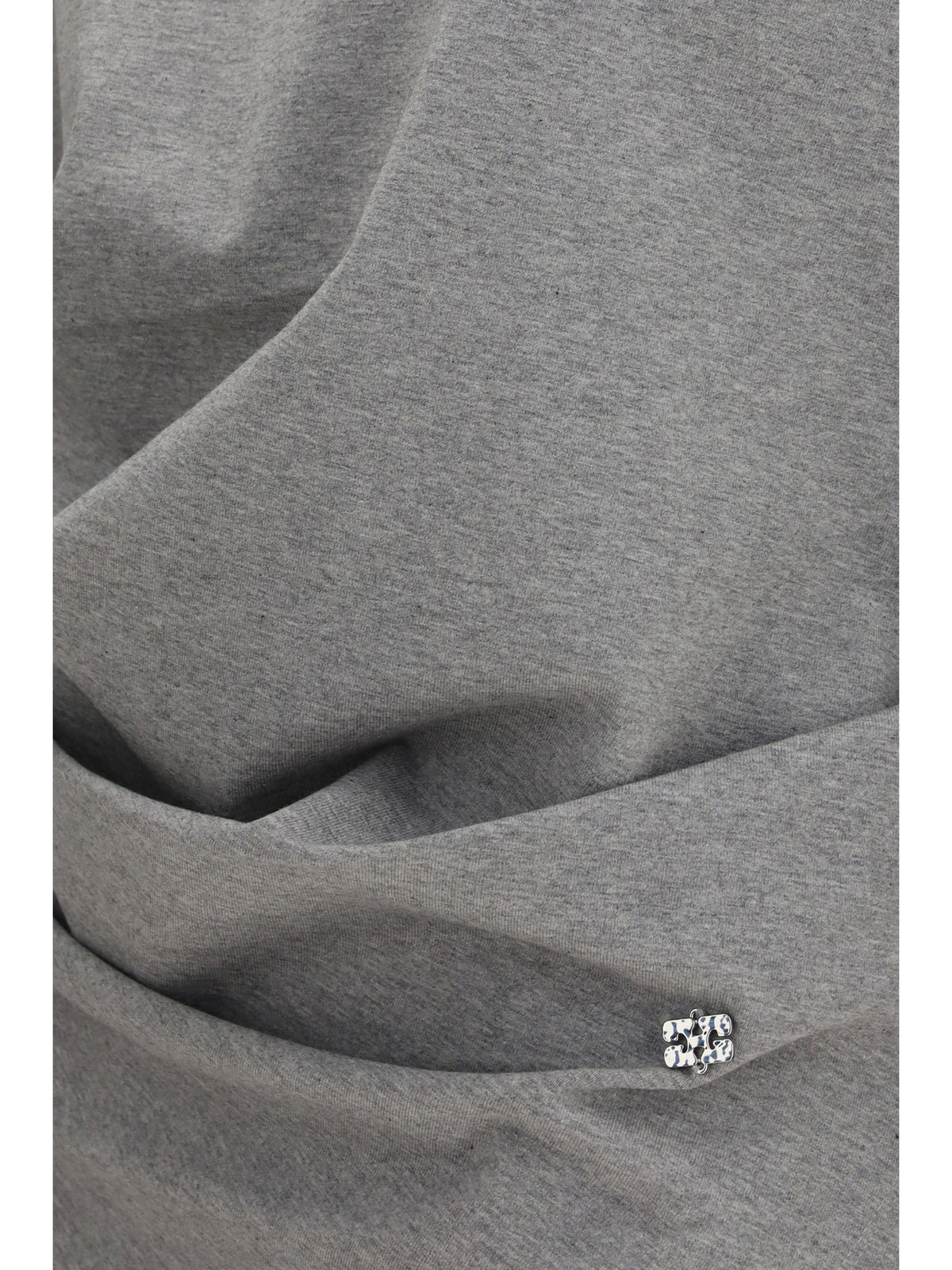 Ganni Asymmetric draped stretch cotton Top - Paloma