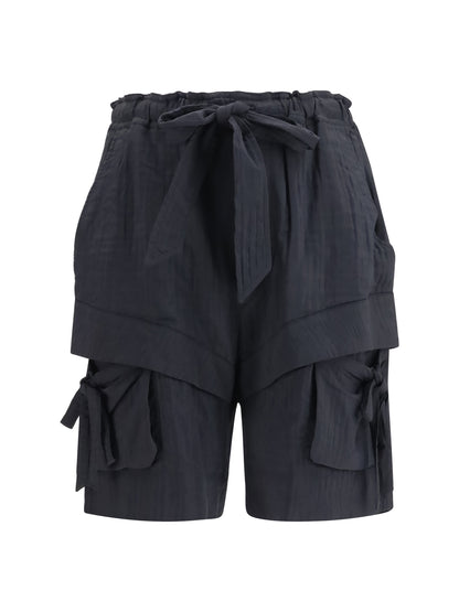 Marant Étoile Viscose and cotton Shorts - Black