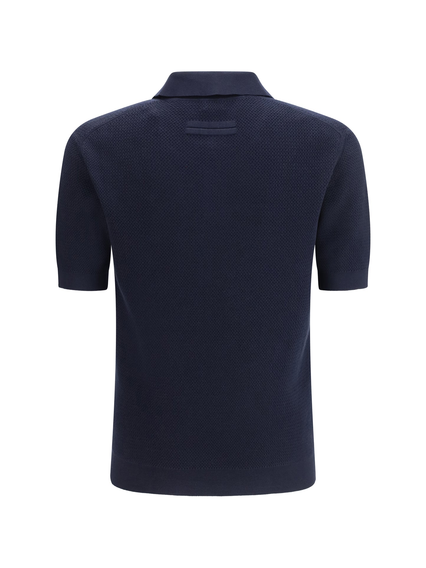 ZEGNA Premium Cotton Polo with open collar