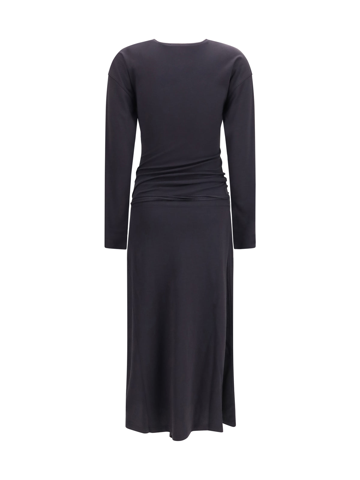 Lemaire Draped fitted long Dress - Basalt