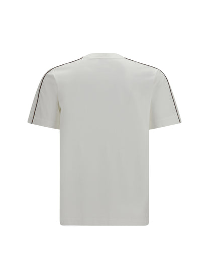 Burberry Cotton T-shirt with embroidered logo - Chalk