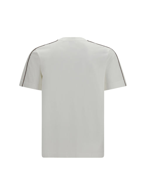 Burberry Cotton T-shirt with embroidered logo - Chalk