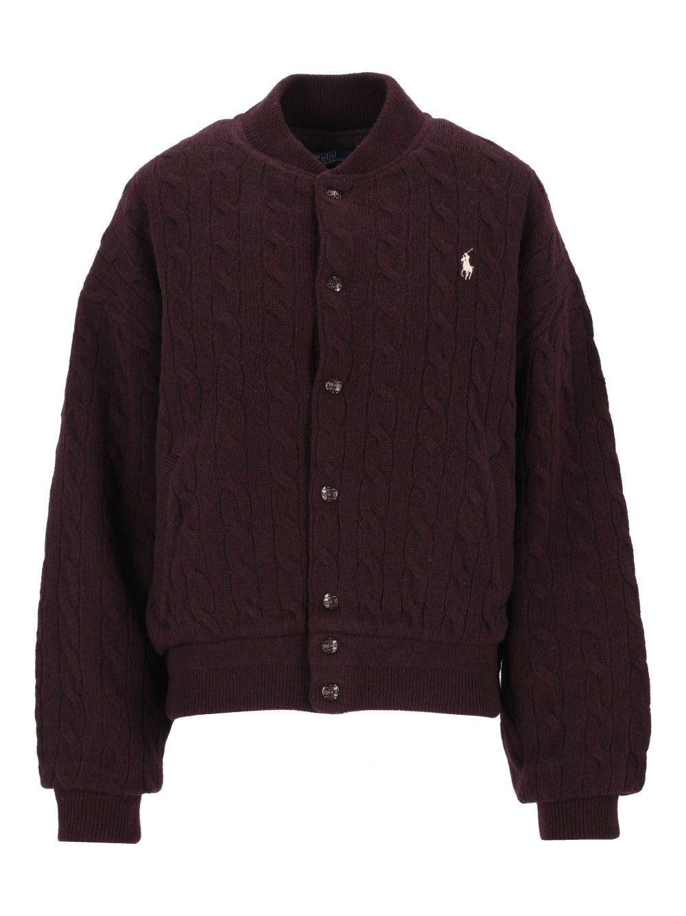 Polo Ralph Lauren Cable-Knit Wool And Cashmere Jacket - Grey