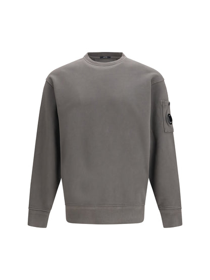 C.P. COMPANY Diagonal Raised Fleece Crewneck Lens Sweatshirt