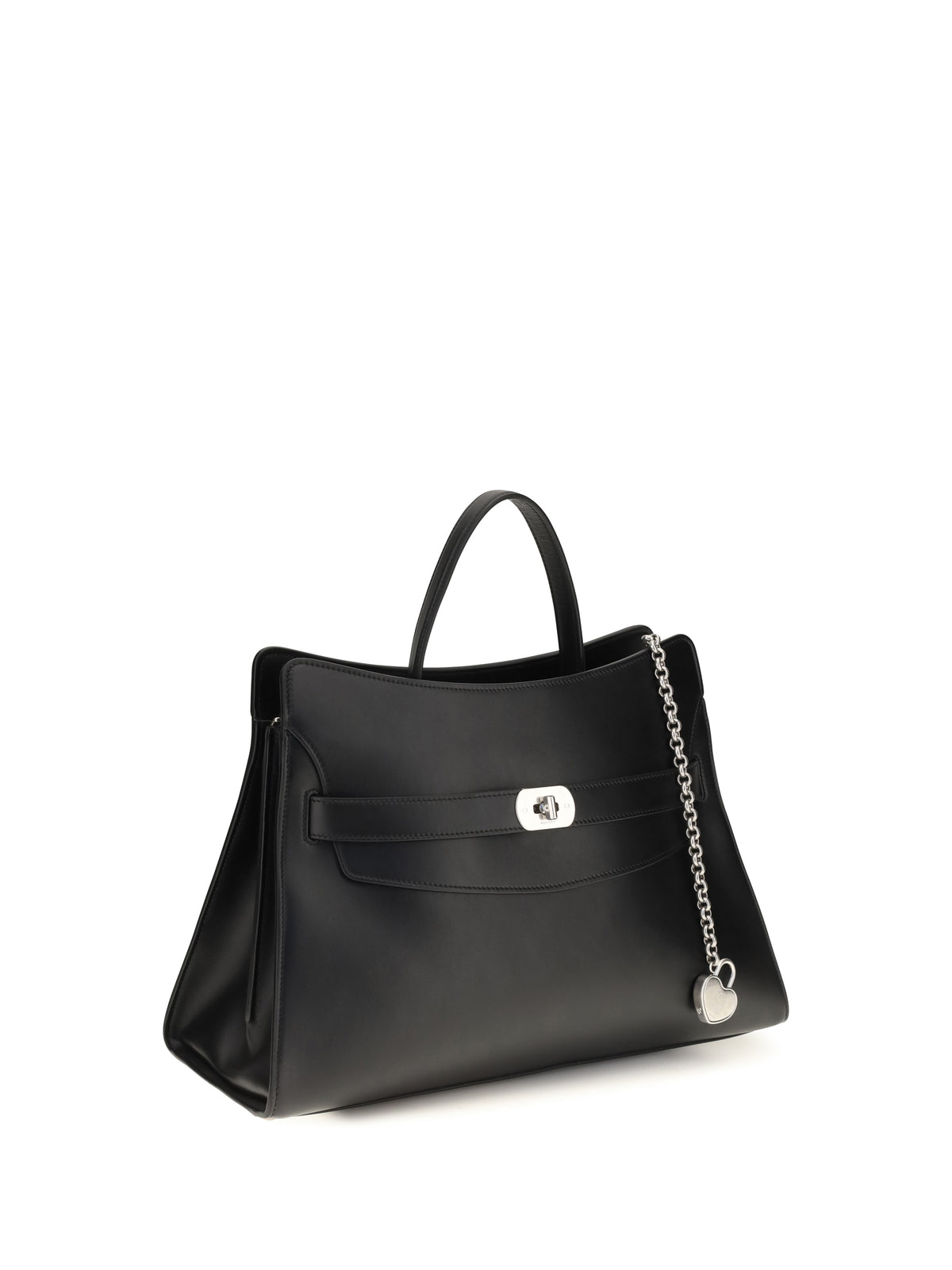 Alexander McQueen Locke Shoulder Bag - Black/Silver