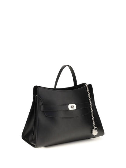 Alexander McQueen Locke Shoulder Bag - Black/Silver