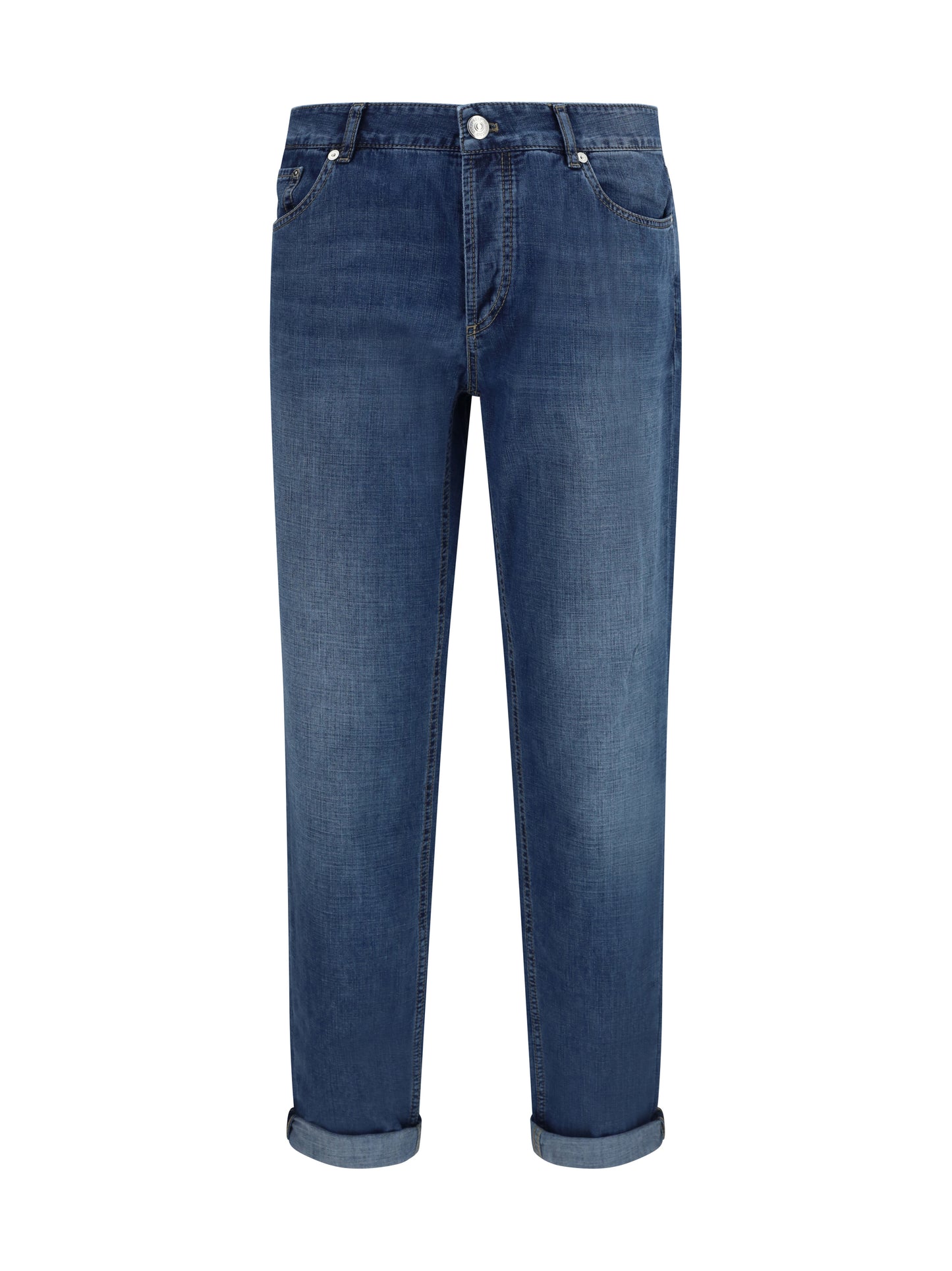 BRUNELLO CUCINELLI Jeans in cotton with distressed effect