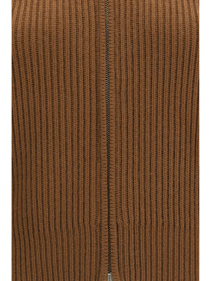 Max Mara Studio Carnet ribbed Cardigan - Castagna
