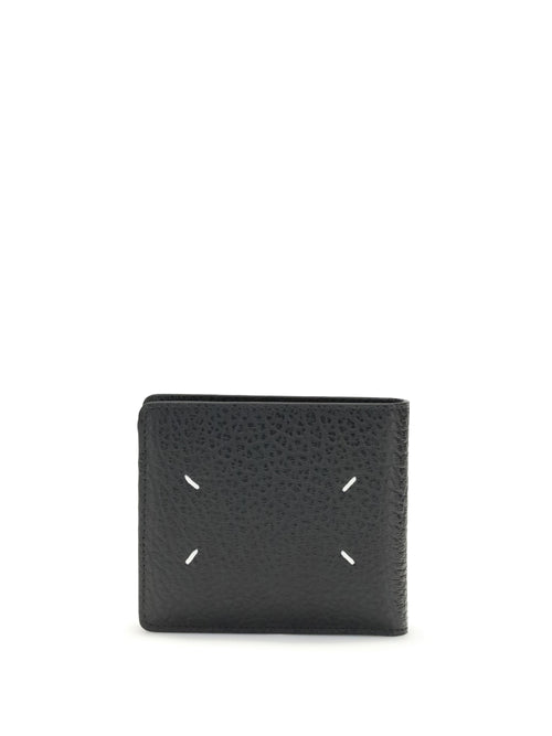 Maison Margiela Wallet with iconic contrast stitched - Black