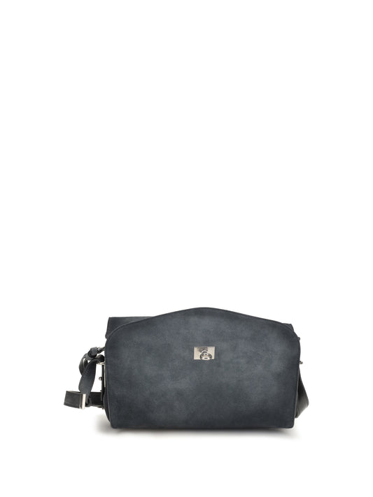 Balenciaga Medium Le 7 Suede Shoulder Bag - Storm Grey/Ash