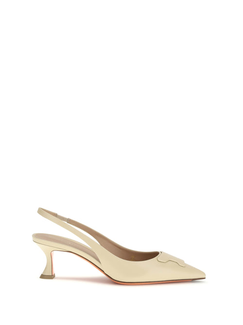Santoni Taylor Slingback Pumps - Light Brown