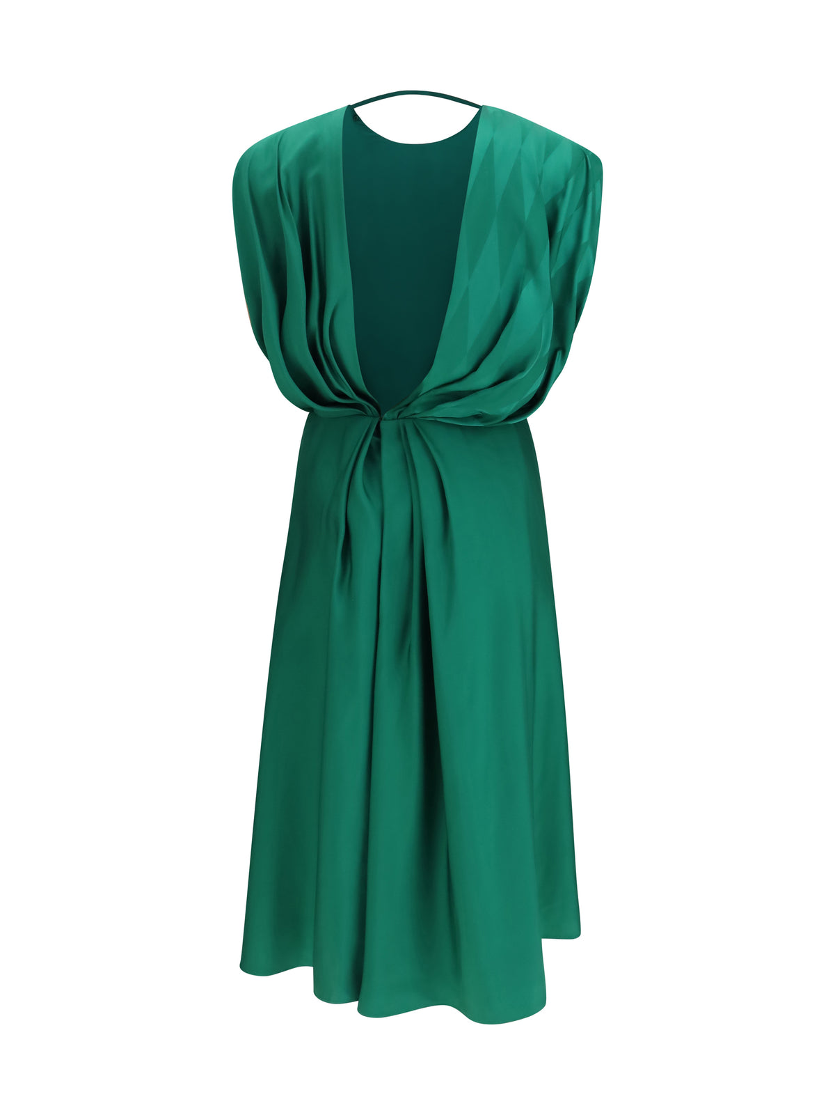 Versace Midi silk Dress with twist detail - Emerald