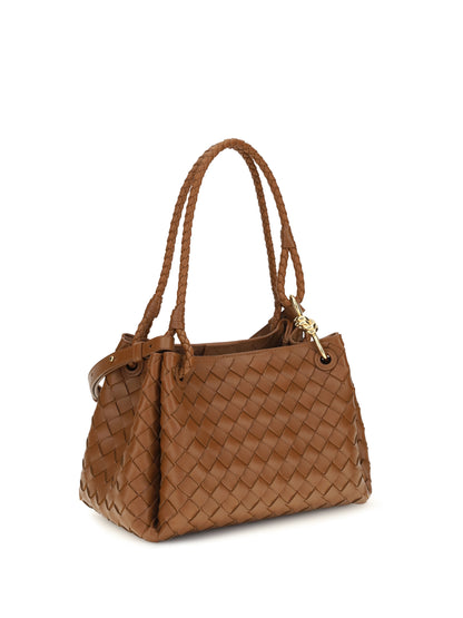 Bottega Veneta Intrecciato Shoulder Bag - Tannin-Muse Brass