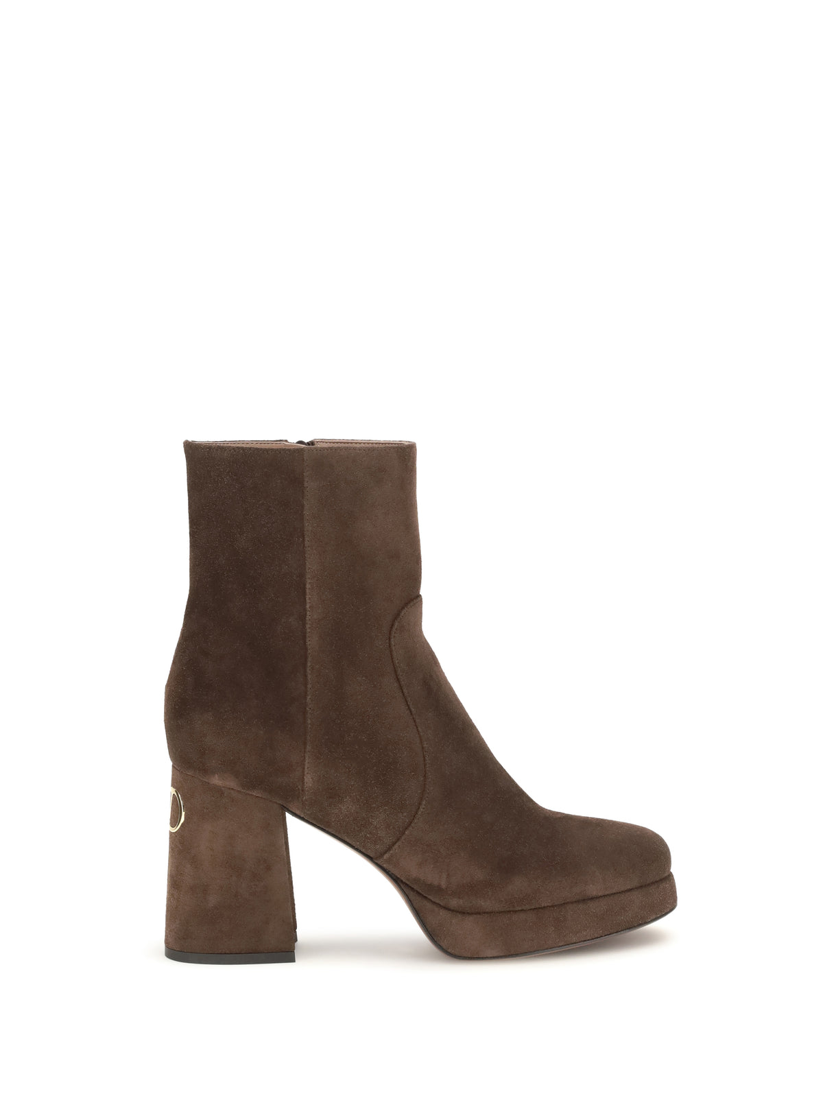 Valentino Garavani Platform Ankle Boots - Ebony Brown