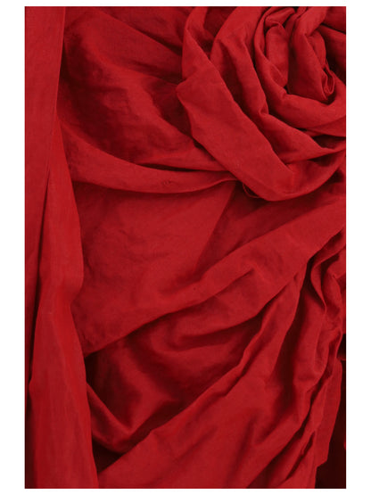 Magda Butrym Draped shawl-collar midi Dress - Red